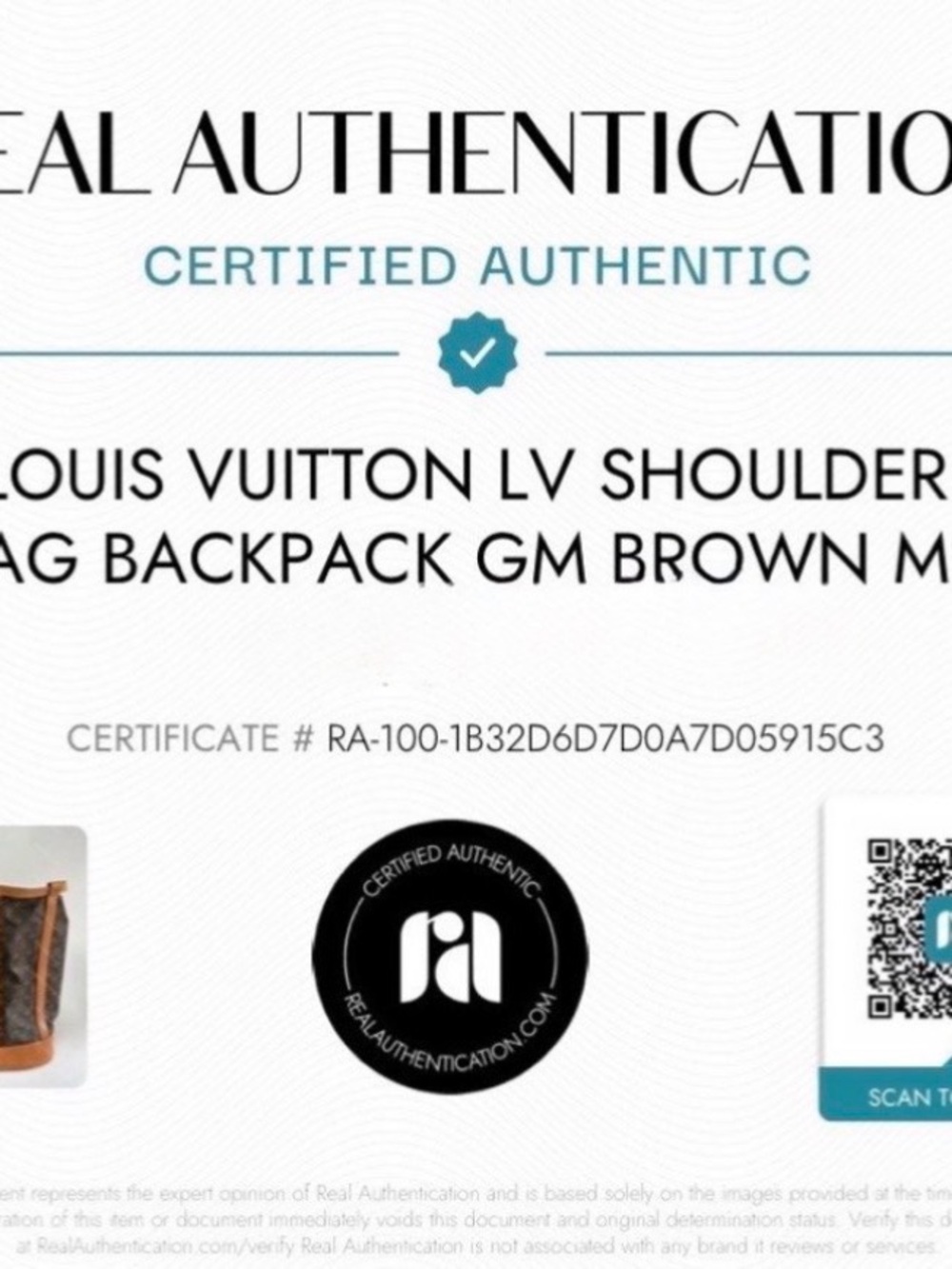 Louis Vuitton LV Brown GM Monogram Travel Duffel Backpack Cabin Friendly France - Picture 16 of 16